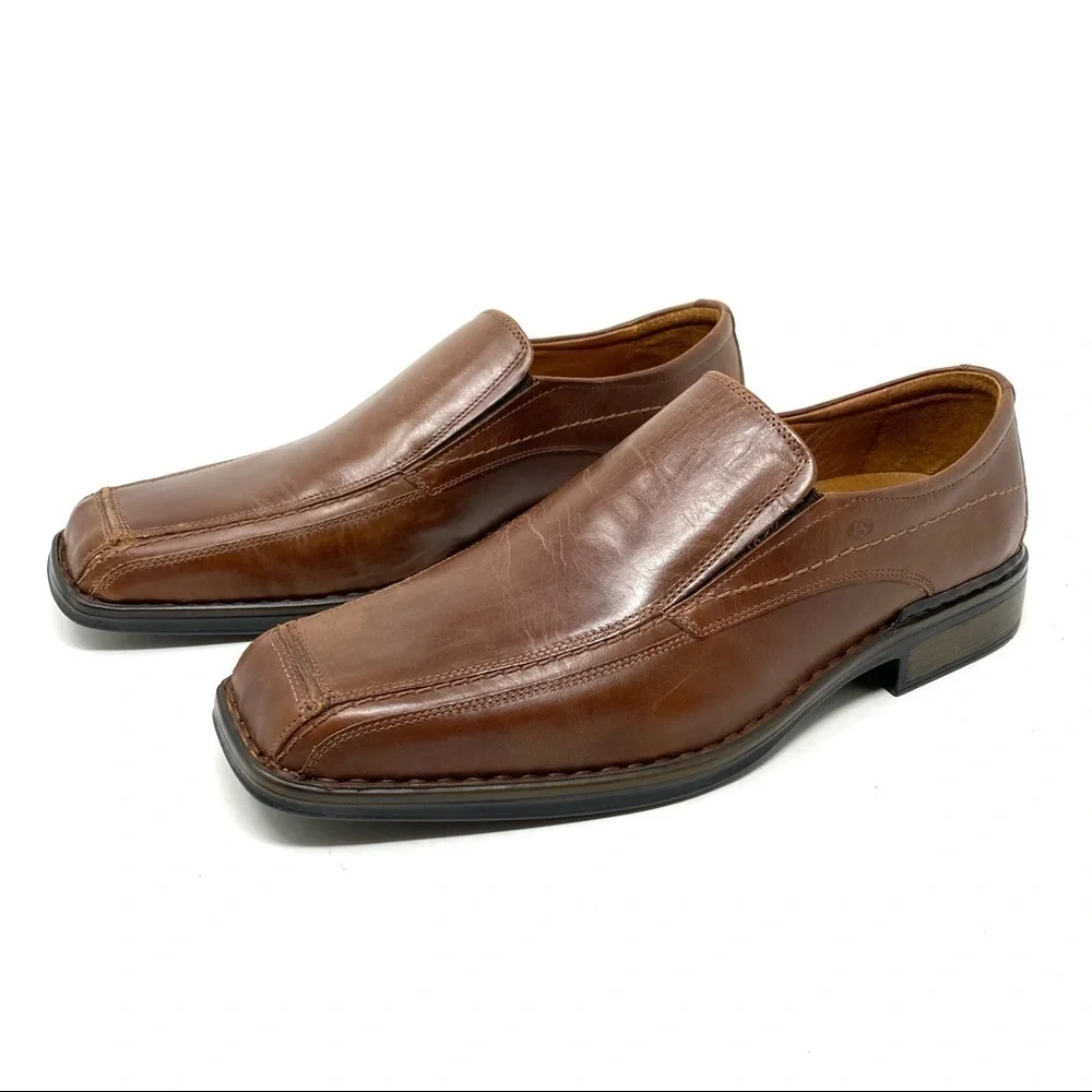 Josef Seibel Reid medium brown leather slip on Oxford